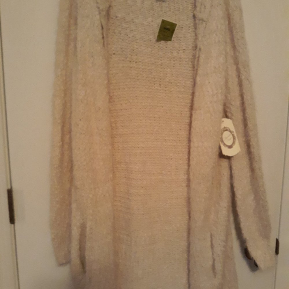 Hooded Eleven Star Open Front Cardigan Sweater